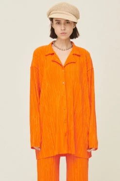 STORETS Maria Oversized Plisse Shirt WHAT'S NEW