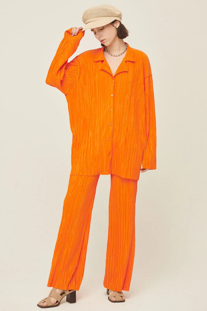 STORETS Maria Oversized Plisse Shirt WHAT'S NEW