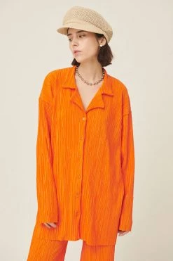 STORETS Maria Oversized Plisse Shirt WHAT'S NEW