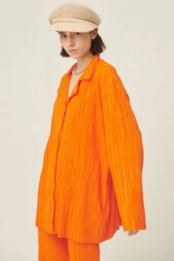 STORETS Maria Oversized Plisse Shirt WHAT'S NEW