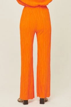 STORETS Maria Flared Leg Plisse Pants