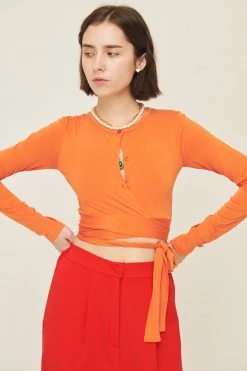 Storets Mely Buttoned Wrap Top