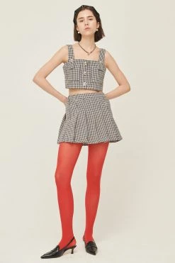 STORETS Haley Houndstootch Pleated Skort WHAT'S NEW