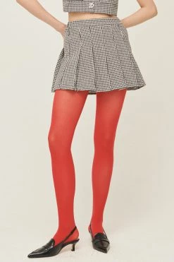 STORETS Haley Houndstootch Pleated Skort WHAT'S NEW