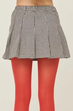 STORETS Haley Houndstootch Pleated Skort WHAT'S NEW