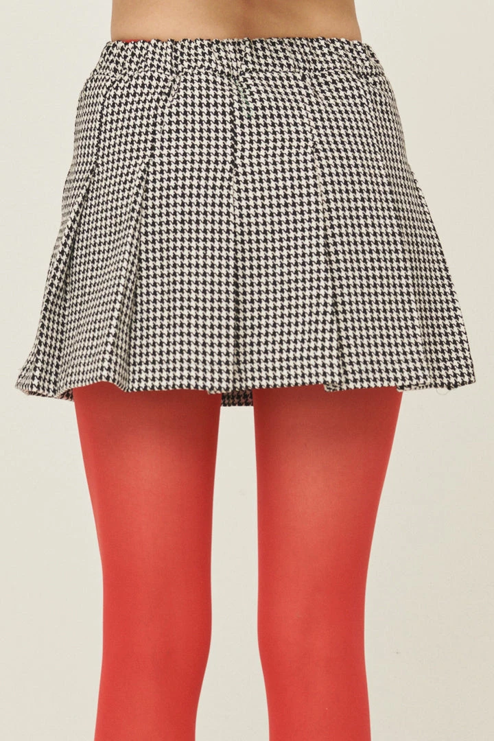 STORETS Haley Houndstootch Pleated Skort WHAT'S NEW
