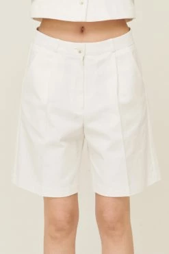 STORETS CLOTHING Ruby Pintucked Bermuda Shorts