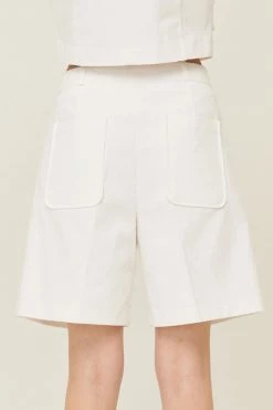 STORETS CLOTHING Ruby Pintucked Bermuda Shorts