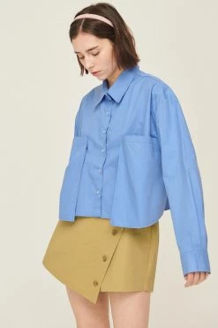 STORETS Kaitlyn Cropped Pocket Shirt CLOTHING