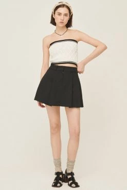 STORETS Lisa Cable Knit Trim Tube Top