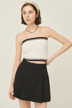 STORETS Lisa Contrast Trim Bolero Cardigan CLOTHING