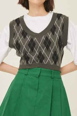 STORETS Loretta Argyle Cropped Vest