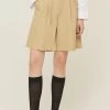 STORETS CLOTHING Alexia Pintucked Bermuda Shorts