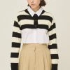 STORETS WHAT'S NEW Hanna Striped Cropped Cardigan