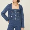 STORETS Harper Square Neck Denim Jacket CLOTHING