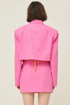 STORETS Sabrina Cropped Handkerchief Blazer