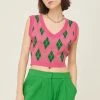 STORETS Loretta Argyle Cropped Vest CLOTHING