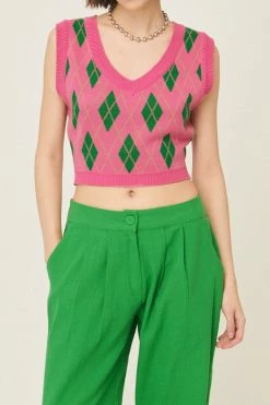 STORETS Loretta Argyle Cropped Vest