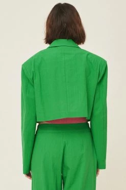 STORETS WHAT'S NEW Sabrina Cropped Handkerchief Blazer