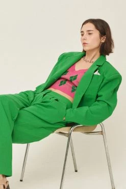 STORETS WHAT'S NEW Sabrina Cropped Handkerchief Blazer