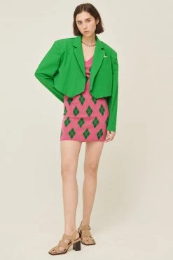 STORETS Loretta Knitted Argyle Skirt