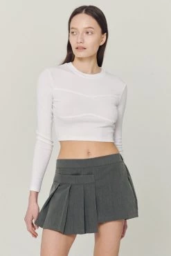 STORETS CLOTHING Diana Cup Detail Long Sleeve Top