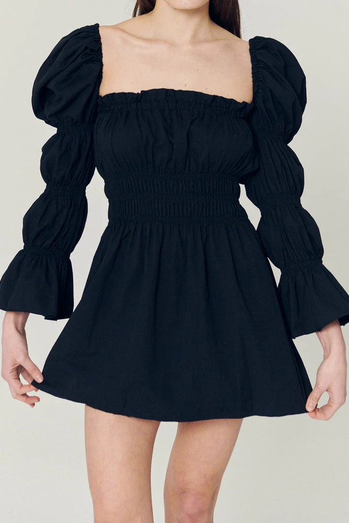 STORETS WHAT'S NEW Clare Balloon Sleeve Mini Dress
