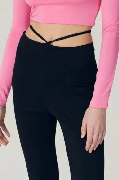 STORETS Della String Slit Bootcut Pants