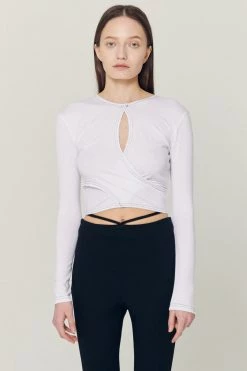 STORETS Hazel Hole Wrapped Effect Top CLOTHING