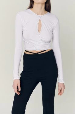 STORETS Hazel Hole Wrapped Effect Top CLOTHING