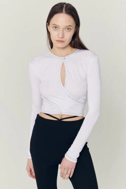 STORETS Hazel Hole Wrapped Effect Top CLOTHING