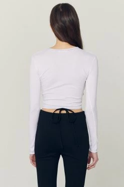 STORETS Hazel Hole Wrapped Effect Top CLOTHING