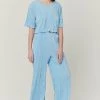 STORETS CLOTHING Lyra Lettuce Hem Plisse Pants