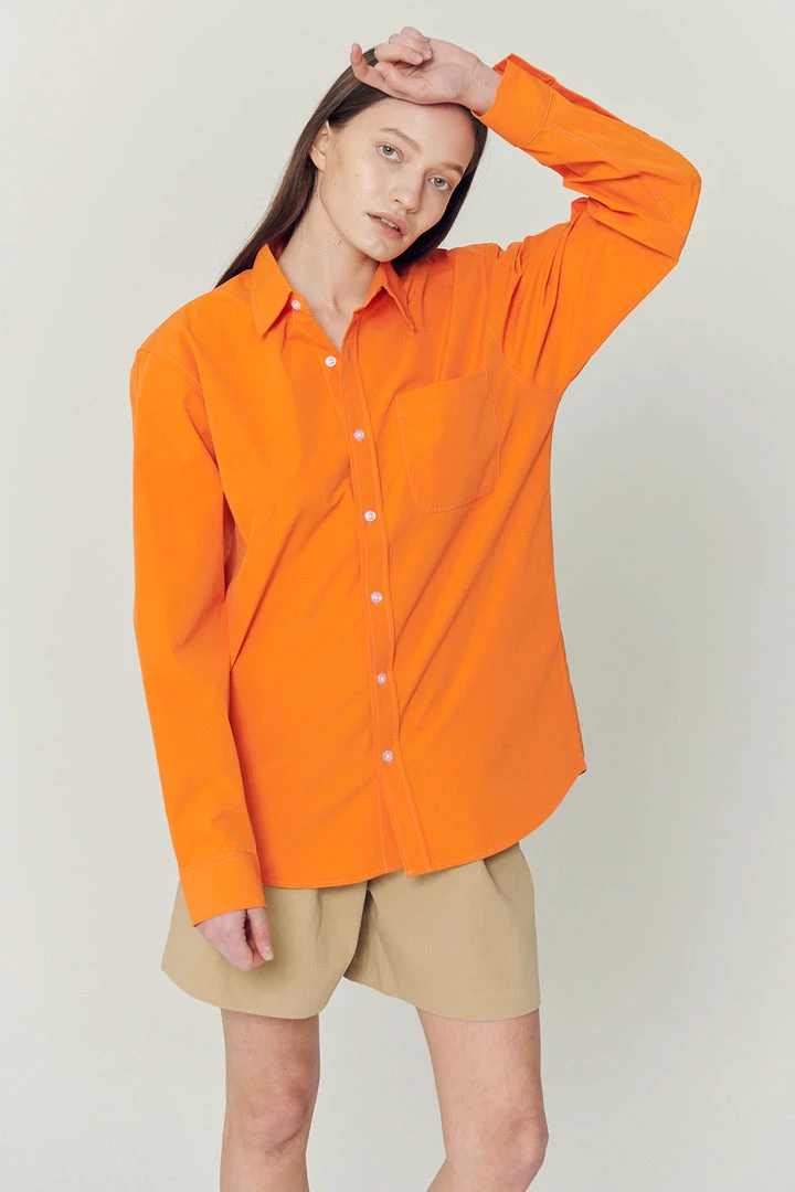 STORETS WHAT'S NEW Leah Boyfriend Buttoned Shirt