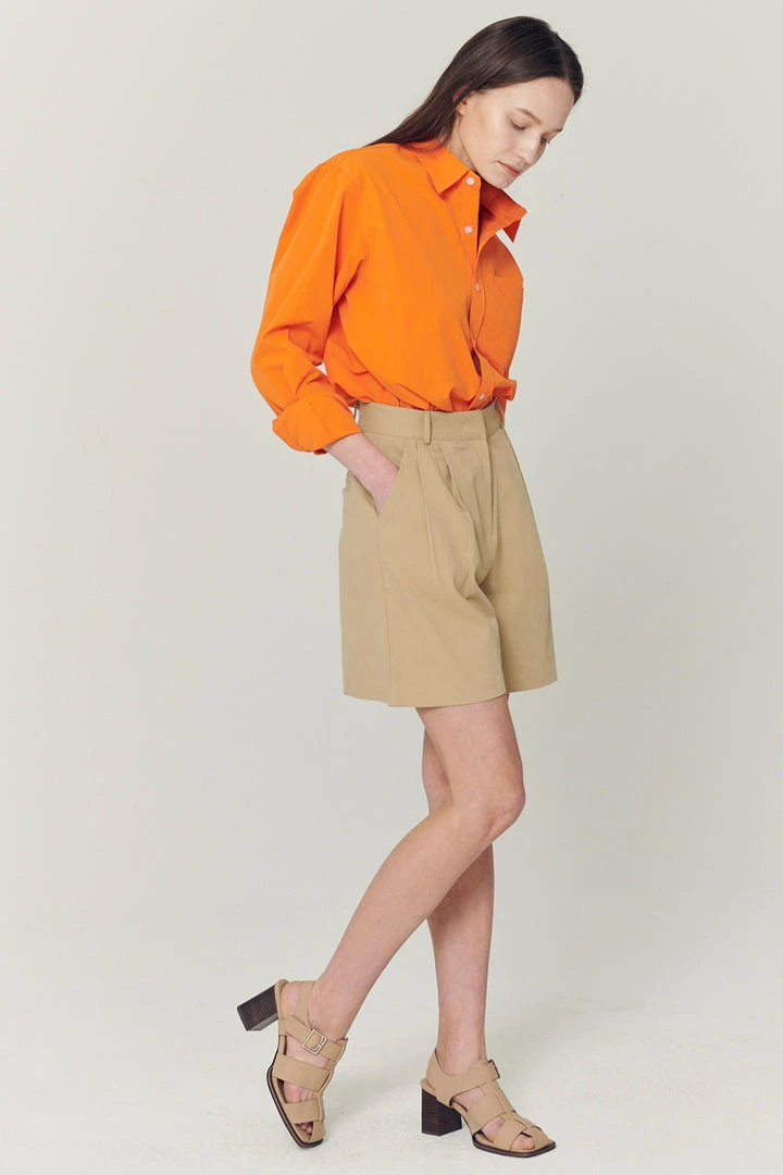 STORETS WHAT'S NEW Laylin Pintucked Bermuda Shorts