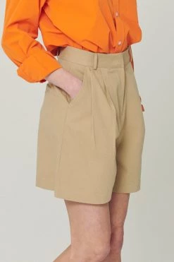 STORETS WHAT'S NEW Laylin Pintucked Bermuda Shorts