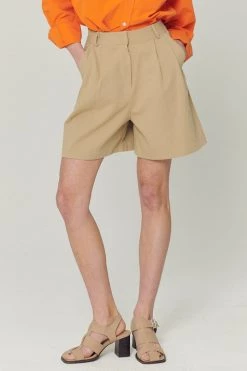 STORETS WHAT'S NEW Laylin Pintucked Bermuda Shorts