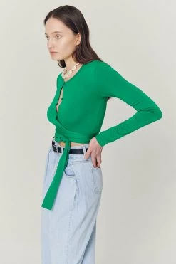 Storets Mely Buttoned Wrap Top CLOTHING