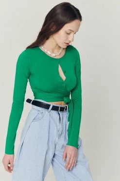 Storets Mely Buttoned Wrap Top CLOTHING