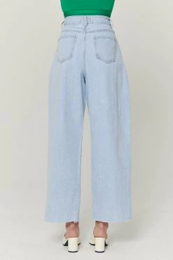 STORETS CLOTHING Marci Pintucked Slit Jeans