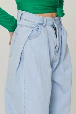 STORETS CLOTHING Marci Pintucked Slit Jeans