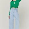 STORETS CLOTHING Marci Pintucked Slit Jeans