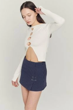 STORETS Influencer Etti Low-rise Striped Mini Skirt