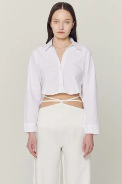 STORETS Mila Back String Crop Shirt
