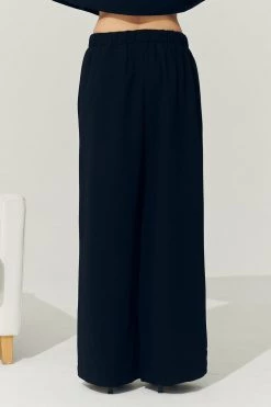 STORETS Sustainable Re:born Daisy Frayed Trim Wide Pants BOTTOMS
