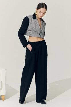 STORETS Sustainable OUTERWEARS Re:born Daisy One Button Crop Blazer