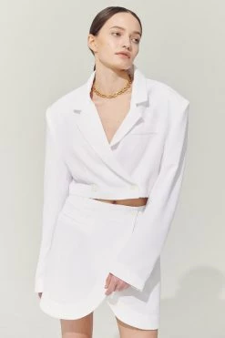 STORETS Sustainable Re:born Eva Two Button Crop Blazer OUTERWEARS