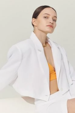 STORETS Sustainable Re:born Eva Two Button Crop Blazer OUTERWEARS