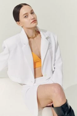 STORETS Sustainable Re:born Eva Two Button Crop Blazer OUTERWEARS