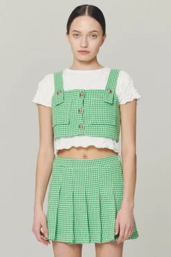STORETS Haley Buttoned Crop Top